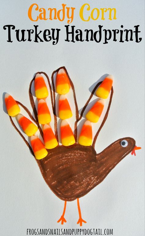 Turkey Diy Crafts, Thanksgiving Turkey Treats, Turkey Handprint Craft, Turkey Crafts Kids, Candy Corn Crafts, Thanksgiving Crafts For Toddlers, Thanksgiving Toddler, Fun Thanksgiving Crafts, Thanksgiving Crafts Preschool