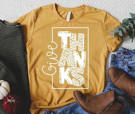 Fall Shirts For Women, Leopard Svg, Svg Thanksgiving, Leopard Shirt, Thanksgiving Svg, Fall Svg, Cameo Projects, Cricut Tutorials, Thanksgiving Shirts