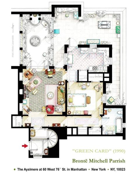 Penthouse Floor Plan, Sims Houses, Architecture Drawing Plan, Film Locations, Willow Creek, Sims House, Filming Locations, Architecture Drawing, Floor Plan