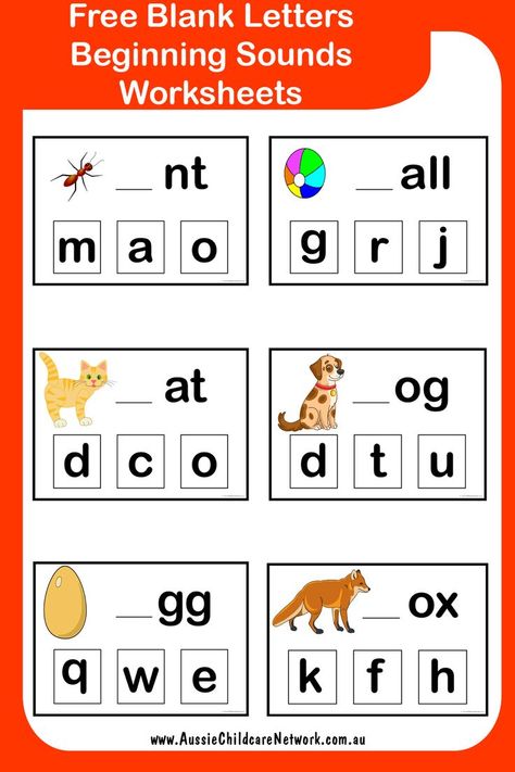 The Blank Letters Beginning Sounds Worksheets enable children to circle the correct letter sounds for each picture out of the 3 letter options and then write the beginning sound in the blank space. First Sound Worksheets, Write The Beginning Sound Worksheet, Look At The Picture And Circle The Correct Letter, See The Picture And Write First Letter, Beggining Sound Worksheet, Initial Sounds Worksheets, Middle Sounds Worksheet, Letter Matching Worksheet, Letter Sounds Preschool