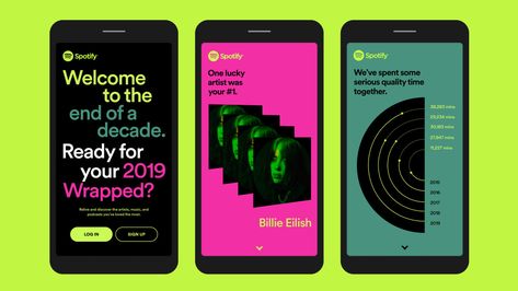 Here’s how to get your Spotify Wrapped 2019—and My Decade Wrapped Spotify Design, Spotify Wrapped, Social Campaign, Spotify Premium, Song Of The Year, Social Media Campaign, Spotify App, Music Playlist, Yearbook