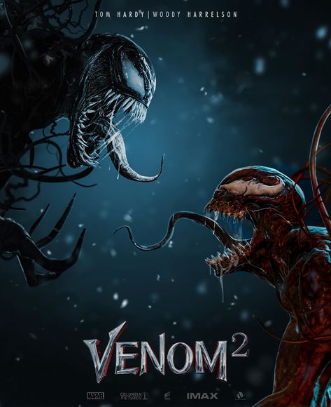 Carnage Movie, Alien Symbiote, Film Venom, Cletus Kasady, Venom Let There Be Carnage, Let There Be Carnage, Eddie Brock Venom, Poster Science, Venom 2