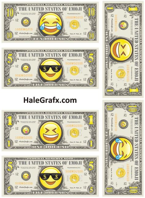 http://halegrafx.com/printables/free-printable-emoji-play-money/ Free Emoji Printables, Fake Money Printable, Printable Play Money, Emoji Printables, Mad Scientist Birthday, Ideas For Camping, Free Emoji, Money Printables, Emoji Party