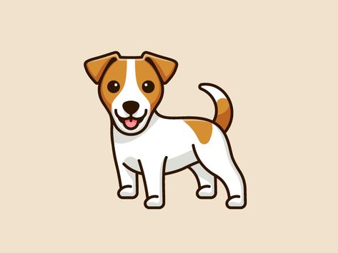 Drawing Jack Russell Terrier, Pet Drawing Ideas, Simple Dog Paintings For Beginners, Jack Russel Illustrations, Jack Russell Cartoon Drawing, Jack Russell Sketch, Cute Puppy Illustration, Jack Russell Terrier Cartoon, Jack Russell Cartoon