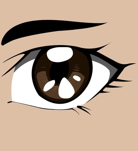 Anime character vector eye art Brown Eyes Digital Art, Brown Eyes Anime, Brown Anime, Eyes Reference, How To Draw Anime Eyes, Character Vector, Ibis Paint, Anime Eyes, Eye Art