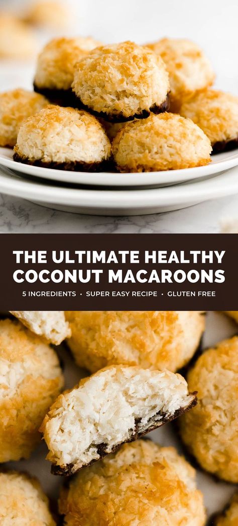 This is the BEST coconut macaroons recipe you’ll ever make! It’s so easy, even for beginners! They’re light, soft & fluffy on the outside with crisp, slightly crunchy exteriors. Full of sweet coconut flavor & hints of caramel from the toasted coconut! These healthy coconut macaroons are naturally gluten free & dairy free… And even sugar free & keto! Perfect for Christmas & the holidays! coconut macaroons recipe easy. healthy coconut macaroons low carb. macaroons recipe without almond flour. Macaroons Recipe Easy, Shredded Coconut Recipes, Best Coconut Macaroons, Gluten Free Coconut Macaroons, Coconut Macaron, Coconut Macaroons Easy, Macaroons Recipe, Coconut Macaroons Recipe, Clean Dessert