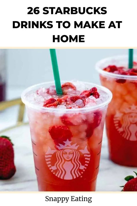 Explore the joy of making your beloved Starbucks beverages at home using simple recipes. Bid farewell to costly coffee trips and welcome scrumptious homemade frappuccinos, cold brews, and fruit teas into your daily routine. Uncover all you need right here to savor these delightful drinks without stepping out! Starbucks Tea Drinks Recipes At Home, Simple Starbucks Drinks To Make At Home, Starbucks Spicy Refresher, Starbucks Drink To Make At Home, Starbucks Easy Drinks, At Home Starbucks Drinks Refreshers, Starbucks Drinks To Make At Home Easy, Diy At Home Starbucks Drinks, Starbucks Recipes Refreshers At Home