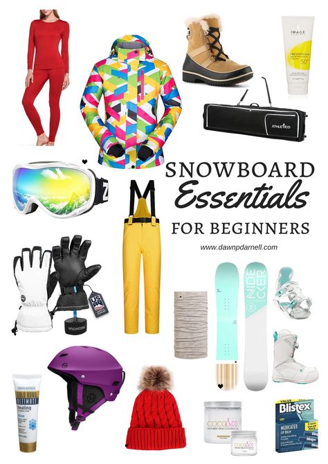 Snowboarding Essentials for Beginners - Dawn P. Darnell Snowboarding Essentials, Snow Boarding Outfits Woman, Snowboarding Exercises, Snowboarding For Beginners, Snowboarding Tips, Snowboarding Trip, Nova Fashion, Snow Activities, Snowboarding Style