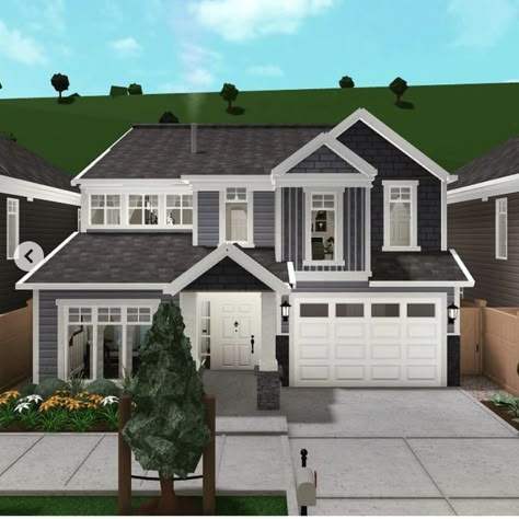 Blox Burg Exterior, House Outside Design Bloxburg, Cute Modern Home Exterior, Pretty 2 Story Houses, Bloxburg Simple House Ideas, Cute Small Two Story Bloxburg Houses, Bloxburg House Ideas Simple Exterior, 1 Bedroom House Exterior, Small Town Houses Bloxburg