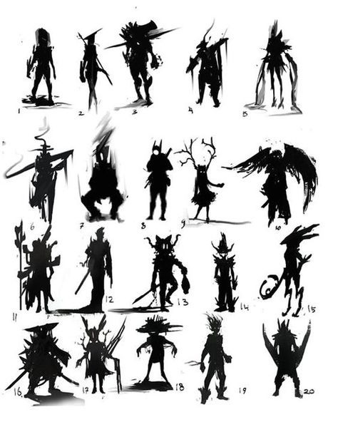 Character Design | Silhouettes How To Draw A Silhouette, Character Silhouette Design, Silhouette Concept Art, Concept Art Poses, Shadow Concept Art, Shadow Person Art, Spirit Concept Art, Shadow Character Design, Spirit Character Design