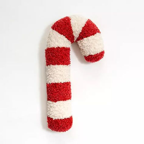 Candy Cane Pillow, Kirklands Christmas, Whimsy Christmas, Candy Pillows, Holiday Finds, Snowflake Pillow, Winter Decorating, Days To Christmas, Fur Texture