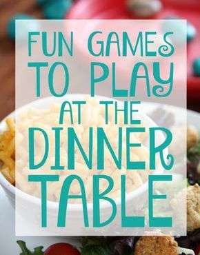 Does your family love to play games together? Then you'll love these fun games to play at the dinner table. Dinner Party Games For Adults, Dinner Table Games, Family Games To Play, Fun Games To Play, Dinner Party Games, Games To Play With Kids, Dinner Games, Games For Adults, Family Fun Night