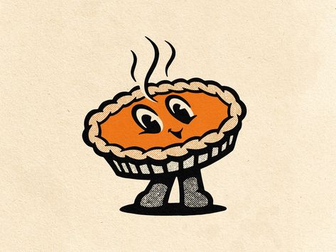 Cartoon Pie, Toilet Cartoon, Pie Drawing, Thanksgiving Graphics, Daily Illustration, Halloween Logo, Pies Art, Character Mascot, Illustration Procreate