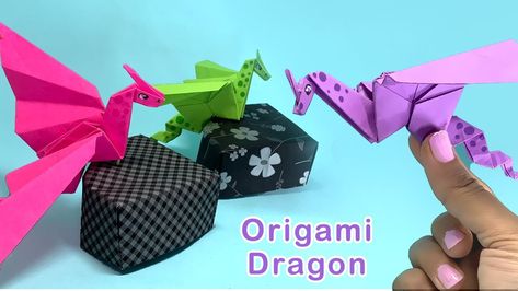 Intricate origami paper dragon, skillfully folded from paper, embodying the mystique of mythical creatures. Follow Bushraz Origami's tutorial for a step-by-step guide in bringing this fantastical creation to life. Ignite your creativity. Origami Fairy, Beautiful Origami, Paper Dragon, Origami Dragon, Origami Animals, Mythical Creature, Origami Easy, Origami Paper, Mythical Creatures