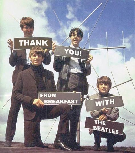 @Jenna Bosch Have you ever heard of this?! I want breakfast with the Beatles!! Richard Starkey, Futurisme Retro, Beatles Love, Beatles Photos, Beatles Pictures, Beatles Art, Beatles Fans, Beatles John, This Is Your Life