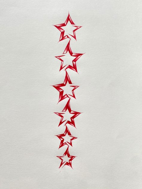 Cyber Tribal/ Neo Tribal Star Spine Tattoo/ red pen drawing Spine Tattoo Red, Star Spine Tattoo, Butterfly Tattoo Finger, Kids Tattoo Ideas, Baby Tattoo Ideas, Female Tattoo Designs, Hand Butterfly, Wrist Bracelet Tattoo, Tato Minimal