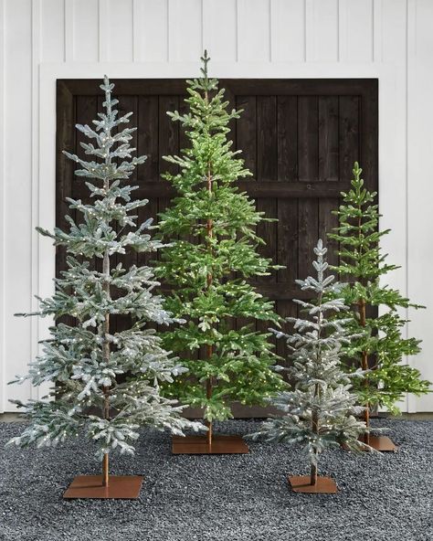 The Alpine Balsam Fir® is a slender, intentionally sparse Christmas tree that beautifully showcases your most cherished bauble sets. 🎀 Narrow Christmas Tree, Alpine Christmas Tree, Alpine Christmas, Best Artificial Christmas Trees, Slim Artificial Christmas Trees, Realistic Artificial Christmas Trees, Frosted Tree, Flocked Trees, Fir Christmas Tree