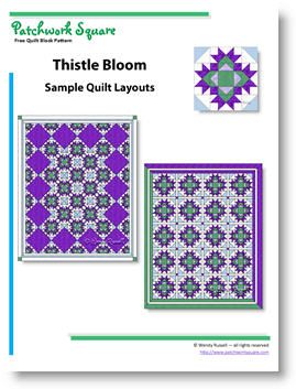 Thistle Bloom Scottish Quilt Blocks, Scottish Quilt Patterns Free, Scottish Quilt Patterns, Thistle Quilt Block, Scottish Thistle Quilt Block Pattern, Celtic Quilt Block Patterns, Scottish Quilt, Celtic Quilt Block, Thistle Quilt Pattern