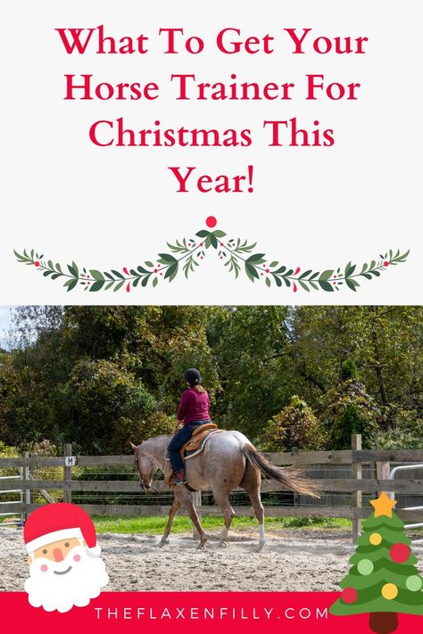 A complete list of Christmas gifts for your horse trainer that they will find useful this season! These items will make great Christmas gifts for horse lovers of all kinds too! This list includes everything from winter riding gear, barn equipment, snacks, horse entertainment, gifts that won't cost you anything, custom equine products and more! Western Riding Clothes, Horse Trainer Gifts, Horseback Riding Tips, Horse Trail, Winter Riding, Horse Trainer, Western Riding, English Riding, Equestrian Gifts