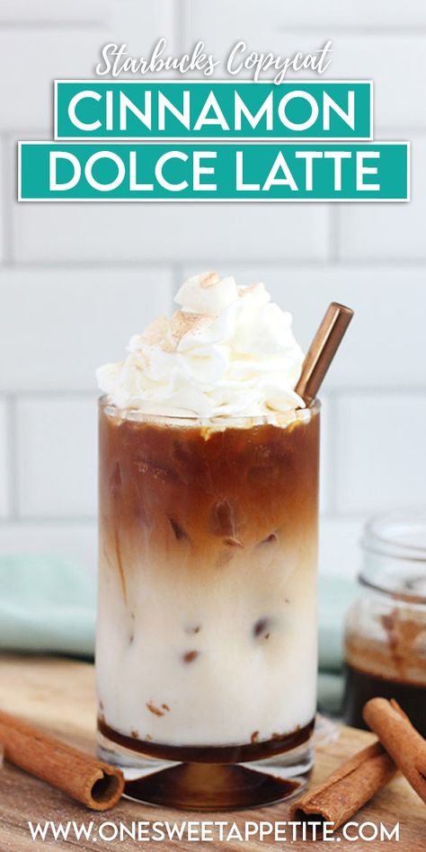 Starbucks Cinnamon Dolce Latte, Cinnamon Dolce Latte Recipe, Fun Coffee Recipes, Starbucks Latte, Cinnamon Dolce Syrup, Cinnamon Dolce Latte, Chicory Recipe, Cold Brew Iced Coffee, Cold Coffee Recipes