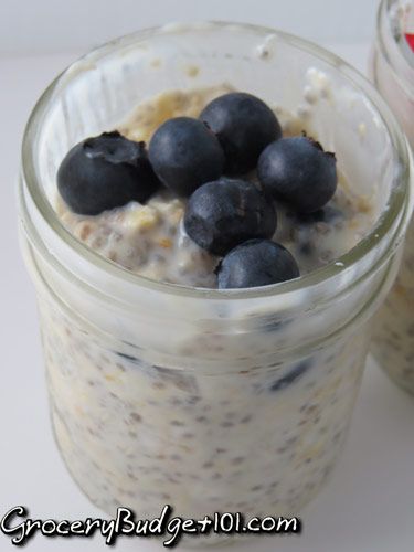 Blueberry Maple Refrigerator Oatmeal Maple Overnight Oats, Lemon Blueberry Overnight Oats, Summer Porridge, Refrigerator Oatmeal, Cold Breakfast, Blueberry Overnight Oats, Cheap Easy Meals, Blueberry Oatmeal, Grab And Go Breakfast