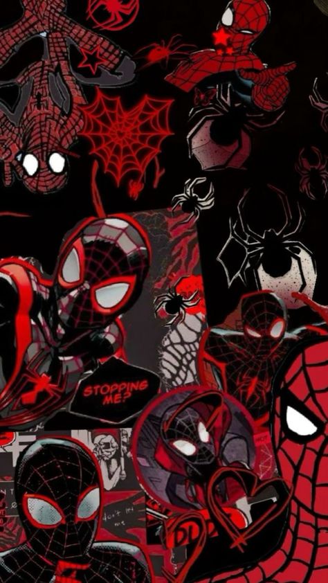 Red Spiderman Aesthetic, Cute Spider Man Wallpaper, Spider Man Ipad Wallpaper, Wallpaper Backgrounds Aesthetic Red, Spiderman Lockscreen, Man Collage, Spider Man Art, Marvel Phone Wallpaper, Hello Kitty Wallpaper Hd