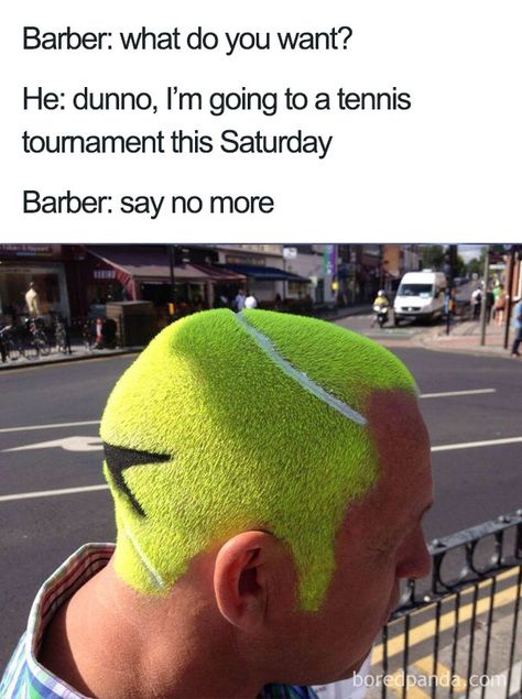 10+ Terrible Haircuts That Were So Bad They Became Say No More Memes Barber Say No More, Barber Memes, Terrible Haircuts, Hair Meme, Tennis Funny, Bad Haircut, Say No More, Epic Fails Funny, New Hairstyle