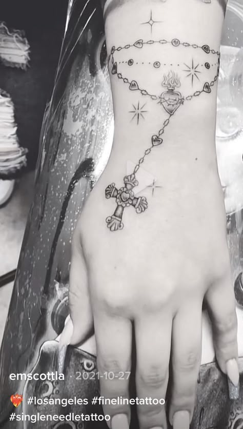 Cute Rosary Tattoos, Rosary Thigh Tattoo, Rosary Bead Tattoo Women, Dainty Rosary Tattoo, Rosary Bracelet Tattoo, Ankle Rosary Tattoo For Women, Rosary Hand Tattoos For Women, Rosary Tattoo For Women, Rosary Wrist Tattoo