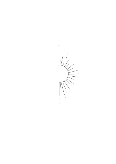 Sun And Moon Small Tattoo Simple, Sunshine Behind Ear Tattoo, Sun Behind The Ear Tattoo, Sun Earth Tattoo, Small Fine Line Sun Tattoo, Moon Beam Tattoo, Sun Moon Tattoo Minimalist, Sun Set Tattoo Design, Simple Sunshine Tattoo