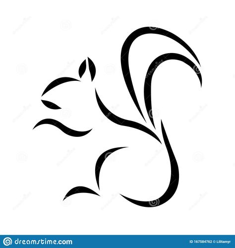 Squirrel Clipart Black And White, Squirrel Outline Tattoo, Animal Line Drawings Simple, Squirrel Tattoo Simple, Squirrel Outline, Lilly Tattoos, Squirrel Tattoos, Acorn Tattoo, Squirrel Silhouette