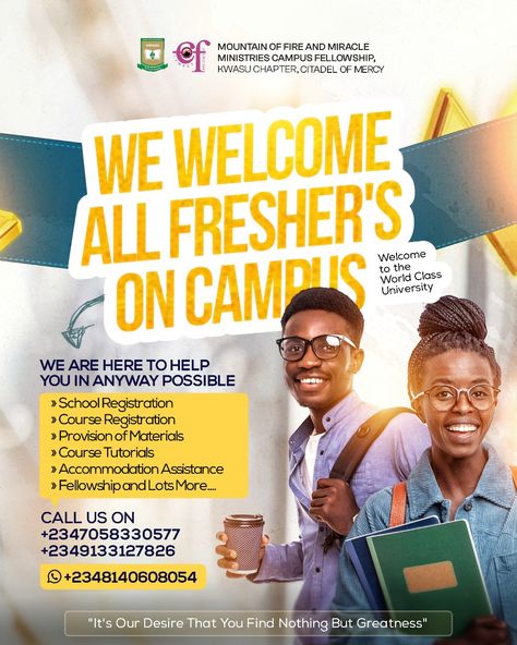 Welcome on campus Flyer design Creative Academic Poster Design, Welcome Back To Campus Flyer Design, Academic Flyer Design, School Flyer Design Creative, Welcome Flyer Design, College Flyer Design, Course Flyer Design, School Flyer Design, Academic Poster