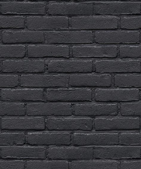 Realistic Brick Wallpapers America • True to Scale Milton & King Black Brick Wallpaper, Bricks Wallpaper, Red Brick Wallpaper, Lime Wash Brick, Industrial Wallpaper, Brick Accent Walls, Black Brick Wall, Neutral Flooring, Brick Texture