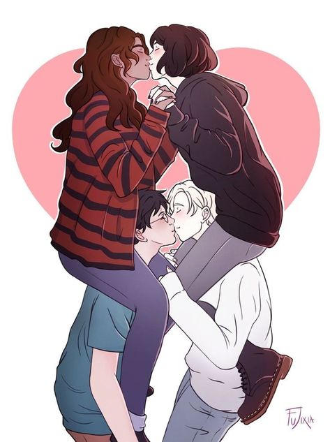 Harry Potter Couples, Modele Pixel Art, Drarry Fanart, Hp Fanart, Art Harry Potter, Harry Draco, Cute Harry Potter, Arte Do Kawaii, Gay Harry Potter