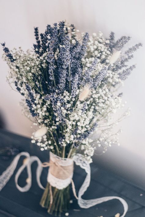 Dried Flowers Bridal Bouquet - Lavender Purple & White No. 2 – hiddenbotanicsweddings Flower Bouquet Lavender, Lavender Bunch, Lavender Bridal Bouquet, Bouquet Lavender, Wedding Bridesmaid Bouquets, Lavender Bouquet, Dried Bouquet, Lavender Wedding, Dried Lavender