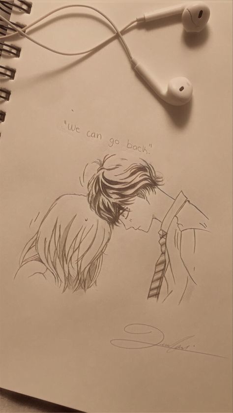 #art #aoharuride #bluespringride #draw #sketch #aesthetic #romance Inspo Drawing, Aesthetic Romance, Blue Spring Ride, Sketch Aesthetic, Shoujo Anime, Haru Ride, Body Image Art, Blue Springs Ride, Ao Haru