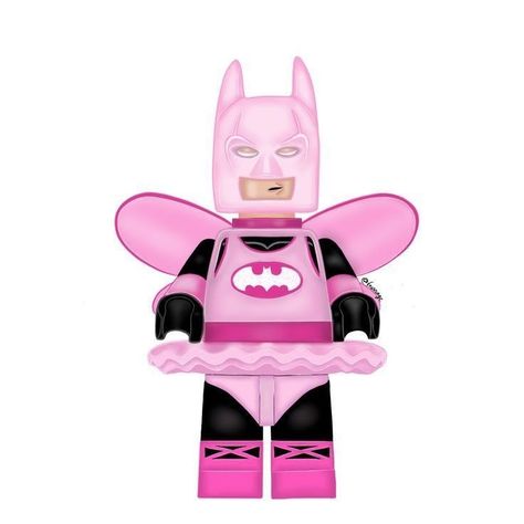 Pink Lego Batman, Ballerina Batman, Batman Coquette, Fairy Batman, Lego Fairy, Batman Tutu, Pinkity Drinkity, Pink Batman, Funny Batman