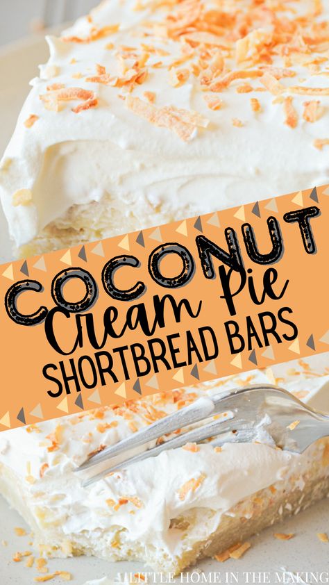 Coconut Cream Pie Bars, Coconut Creme Pie, Dessert For A Crowd, Coconut Cream Recipes, Creme Pie, Coconut Creme, Tropical Desserts, Coconut Cream Pie Recipes, Pie Bar Recipes