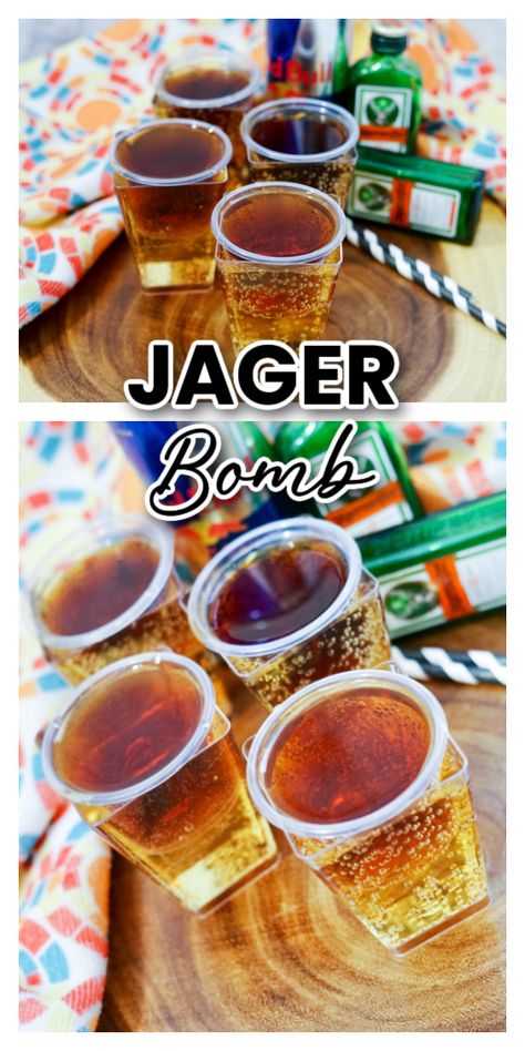 Jager Bomb Bomb Shots, Jager Bomb, Bomb Drinks, Dip Recipes Appetizers, Ice Cream Drinks, Pudding Shots, Shots Alcohol, Bombe Recipe, Holiday Recipes Christmas