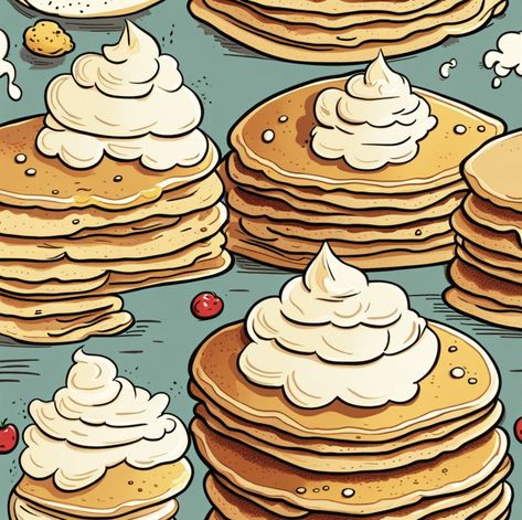 Pancakes with whipped cream and syrup made with AI How To Draw Whipped Cream, Whipped Cream Drawing, Easy Tutorial, Coffee Art, Art Studies, Hot Cocoa, Branding Inspiration, Whipped Cream, Anime Style