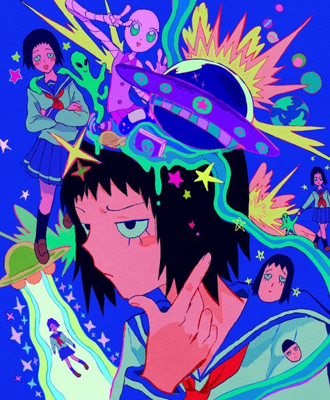 Eyestrain Art, Anime Canvas Art, Wow Art, Sketchbook Art Inspiration, Pics Art, Art Inspiration Drawing, Funky Art, Cartoon Art Styles, Cartoon Character