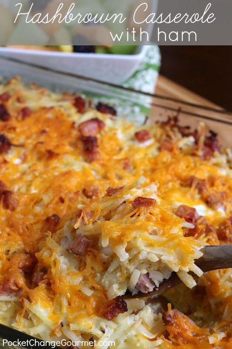 Breakfast Casserole With Hashbrowns Ham, Hashbrown Casserole With Ham, Ham And Hashbrown Casserole, Casserole With Hashbrowns, Breakfast Casserole With Hashbrowns, Casserole With Ham, Cheesy Hashbrown Casserole, Ham Casserole, Hashbrown Casserole