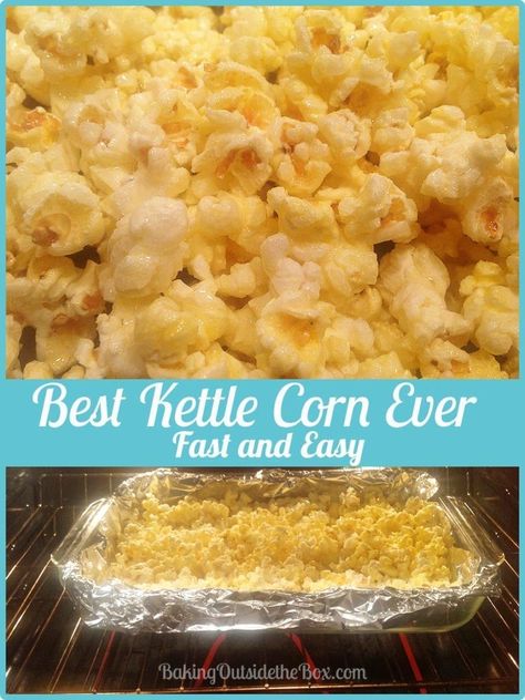 Kettle Corn Recipe Microwave, Homemade Kettle Corn, Flavored Popcorn Recipes, Kettle Corn Recipe, Popcorn Recipes Sweet, Popcorn Recipes Easy, Caramel Corn Recipes, Puppy Chow Recipes, Corn Recipe