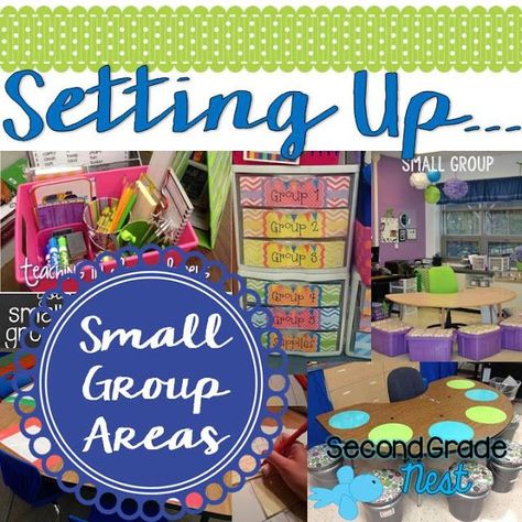 Setting Up.... Small Group | Second Grade Nest | Bloglovin’ Small Group Area, Kindergarten Small Groups, Classroom Learning Centers, Intervention Classroom, Sped Classroom, Small Group Reading, Class Organization, Guided Reading Groups, Reading Specialist