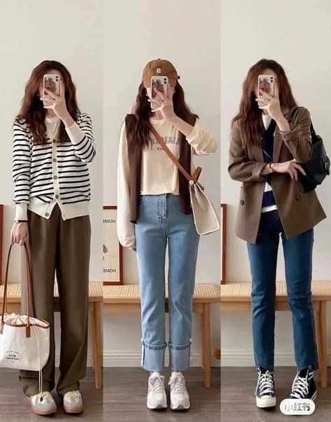 College Outfits Korean, Outfit Ideas Casual, Same But Different, Mix Match Outfits, Korean Outfit Street Styles, 일본 패션, Casual College Outfits, Korean Casual Outfits, Everyday Fashion Outfits