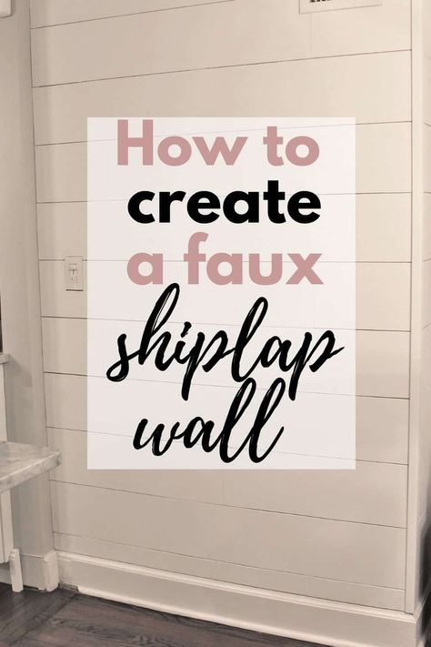 Do you love farmhouse style and do you love shiplap but can't afford the real thing? No big deal, DIY it! DIY shiplap is an easy way to get the look of shiplap for cheap! #diy #farmhouse #shiplap #homeimprovements Faux Shiplap Wall, Diy Faux Shiplap, Diy Plank Wall, Shiplap Walls, Faux Fireplace Diy, Fireplace Entertainment Center, Shiplap Accent Wall, Shiplap Wall, Fireplace Entertainment