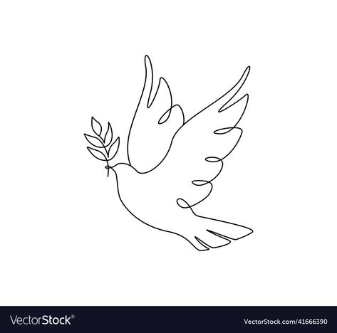 Outline Dove Tattoo, Dove And Olive Branch Tattoo Simple, Simple Dove Tattoo Outline, Single Line Dove Tattoo, Dove Line Art Tattoo, Cute Dove Tattoo, Mini Dove Tattoo, Abstract Dove Tattoo, One Line Dove Tattoo