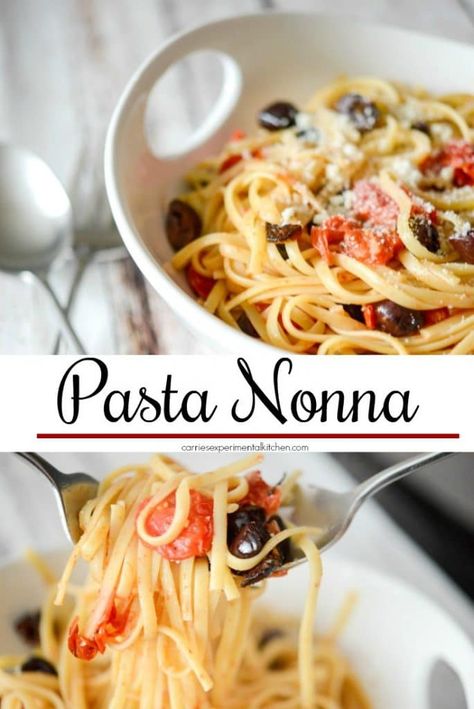 Pasta Nonna, Tasty Noodles Recipe, Pasta Side Dishes, Pasta Sides, Olive Recipes, Pasta Dinners, Pasta Dinner Recipes, Perfect Pasta, Spaghetti Recipes