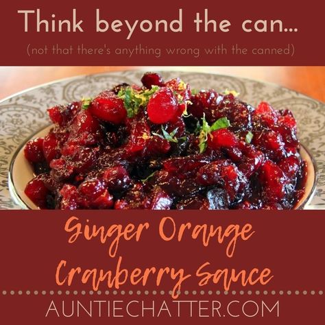 Ginger Orange Cranberry Sauce - Step by step intructions Orange Cranberry Sauce, Cranberry Sauce Thanksgiving, Fresh Cranberry Sauce, Best Cranberry Sauce, Pomegranate Sauce, Cranberry Orange Sauce, Canned Cranberries, Canned Cranberry Sauce, Leftover Cranberry Sauce