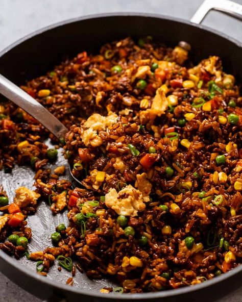 Beef fried rice Beef Fried Rice, Minced Beef Recipes, Vegetarian Oyster Sauce, Beef Rice, Recipetin Eats, Recipe Tin, Mince Recipes, Ground Beef Recipes Easy, Ground Beef Recipes For Dinner