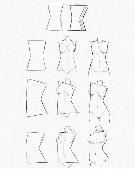 How To Draw Female Figure Step By Step, Female Proportions Drawing, How To Draw Girls Bodies, Sketch Of Girl Body, Body Sketch Step By Step, Body Tips Drawing, How To Draw Girl Bodies, Girls Body Drawing, Girl Body Sketch